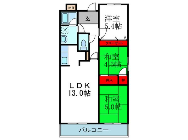 エミネンス辻本Ⅱの物件間取画像